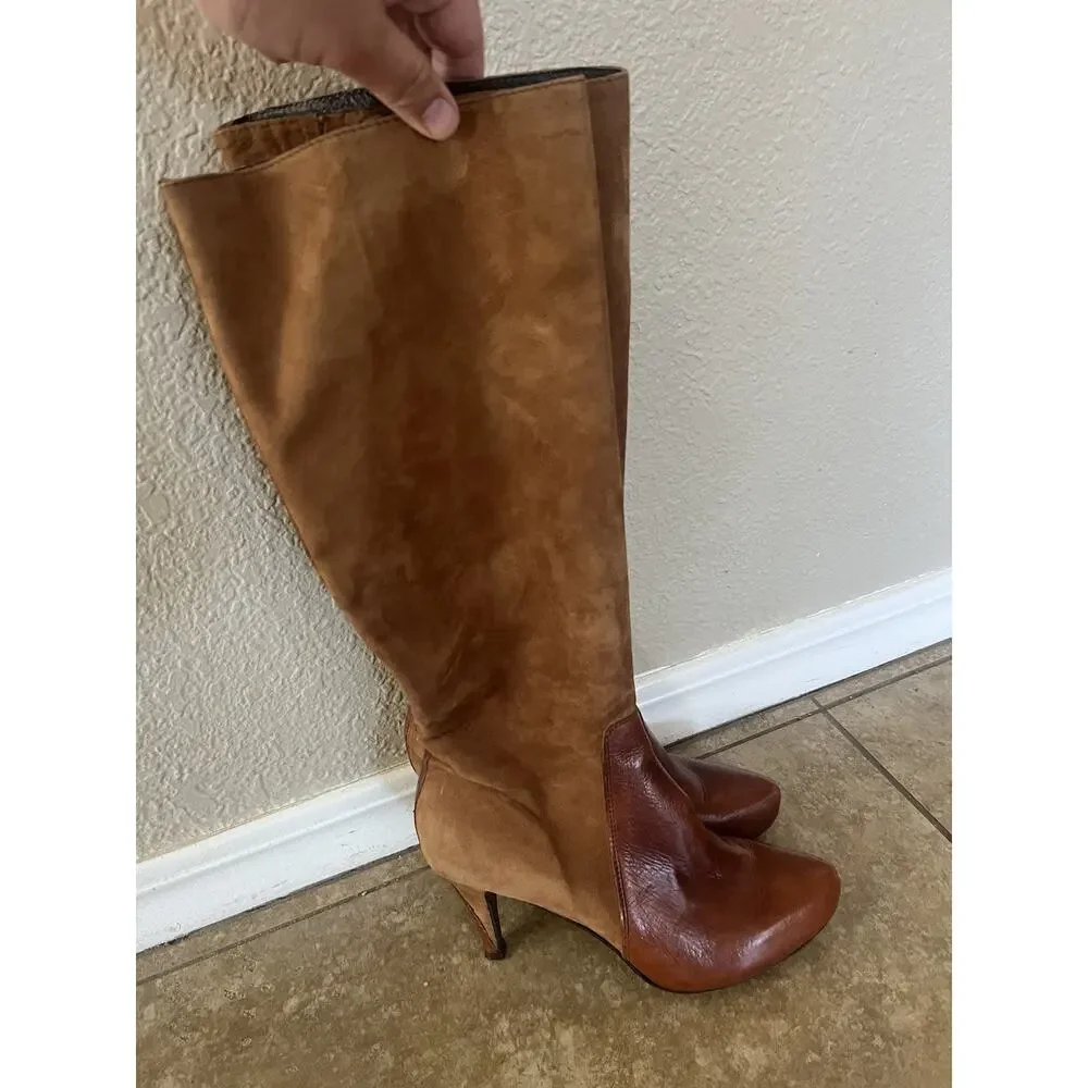 Francesco Marchetti Veto Cuoio Tan Leather Boots Size 37